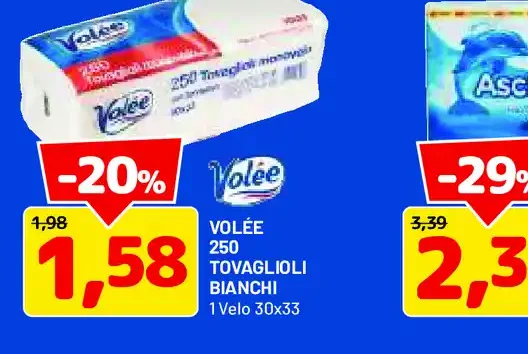 Volée tovaglioli bianchi