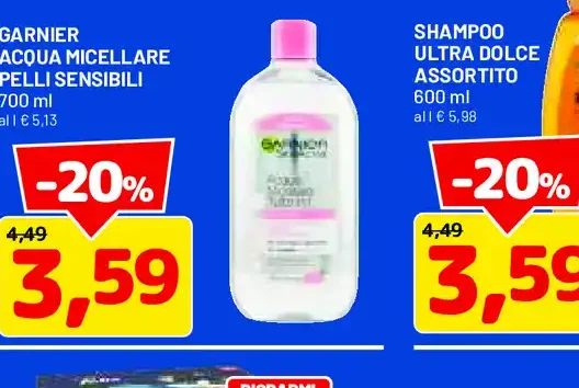 Garnier acqua micellare pelli sensibili