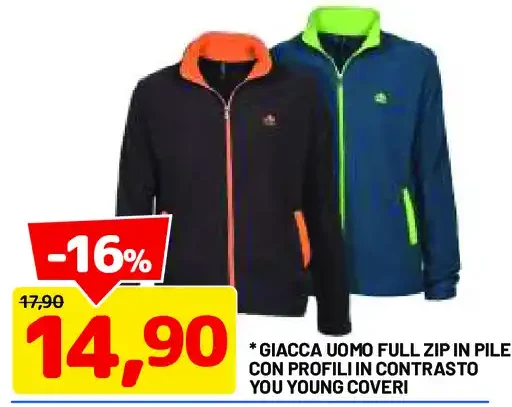 Giacca uomo full zip