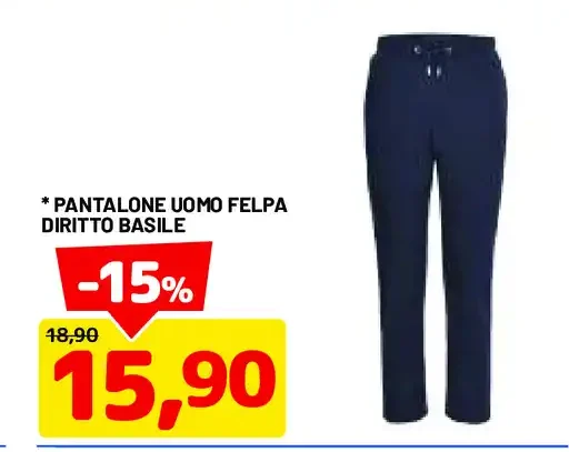 Pantalone uomo felpa