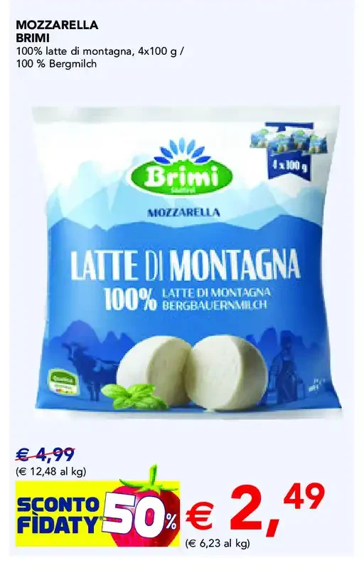 Mozzarella Brimi latte di montagna