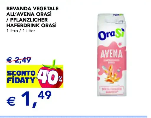 Bevanda vegetale all'avena OraSì