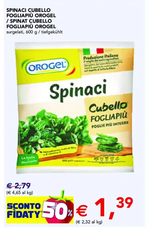 Spinaci Cubello Orogel