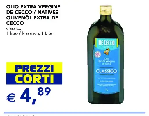 Olio extra vergine di oliva De Cecco