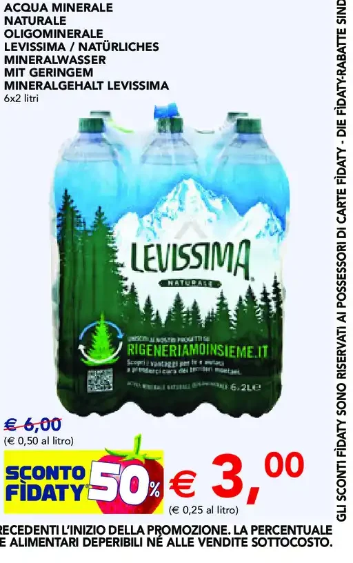 Acqua minerale Levissima