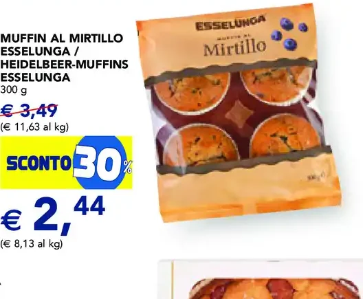 Muffin al mirtillo Esselunga