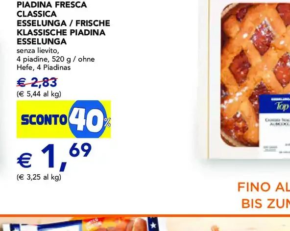 Piadina fresca classica Esselunga