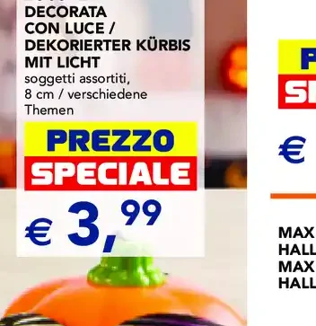 Zucchetta decorata con luce