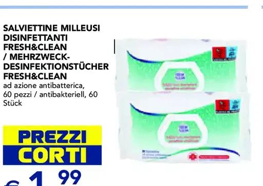 Salviettine Milleusi Fresh&Clean