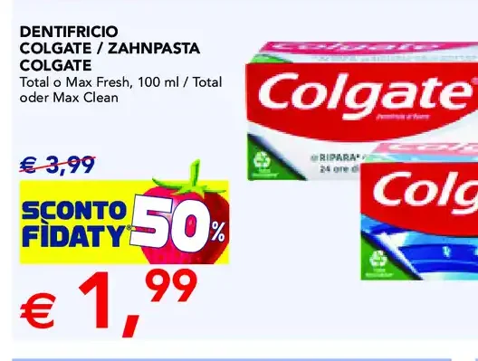 Dentifricio Colgate Total o Max Fresh