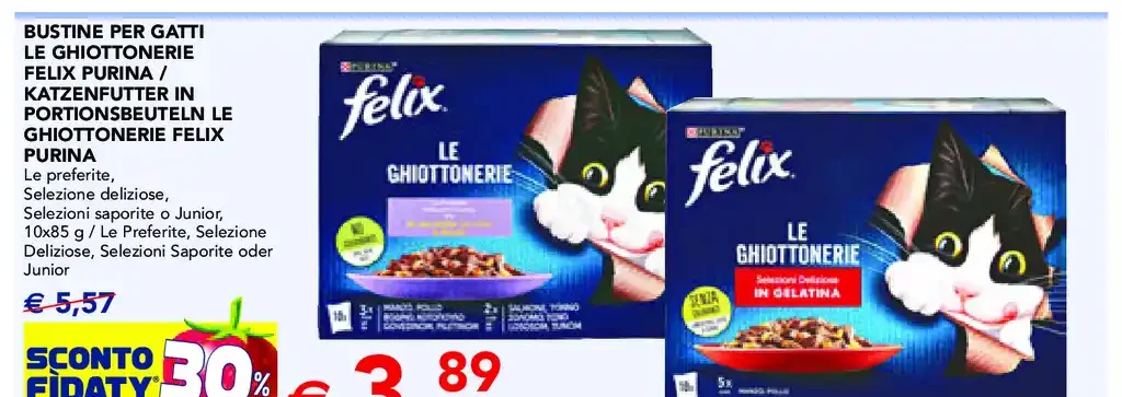 Bustine per gatti Felix Le Ghiottonerie
