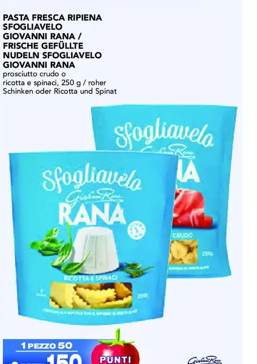 Pasta fresca ripiena Sfogliavelo Giovanni Rana