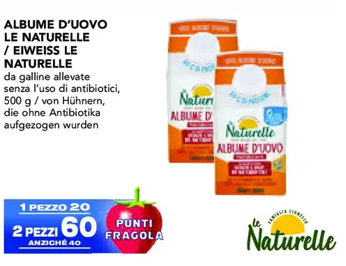 Albume d'uovo Le Naturelle