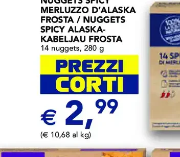 Nuggets spicy di merluzzo d'Alaska Frosta