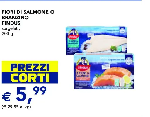 Fiori di salmone o branzino Findus