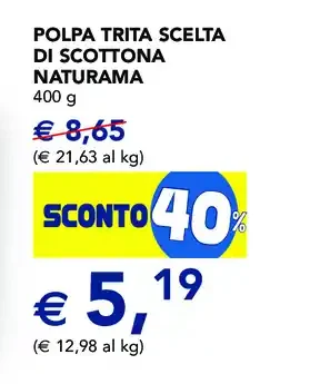 Polpa trita scelta di Scottona Naturama