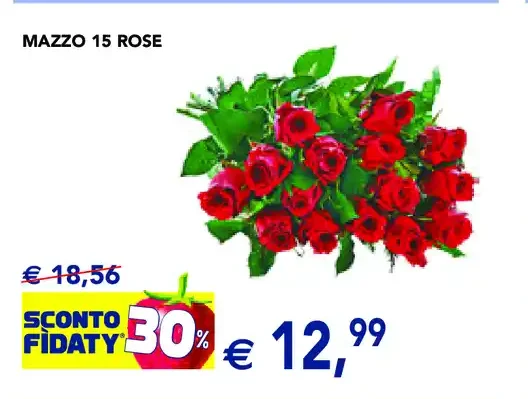 Mazzo 15 rose