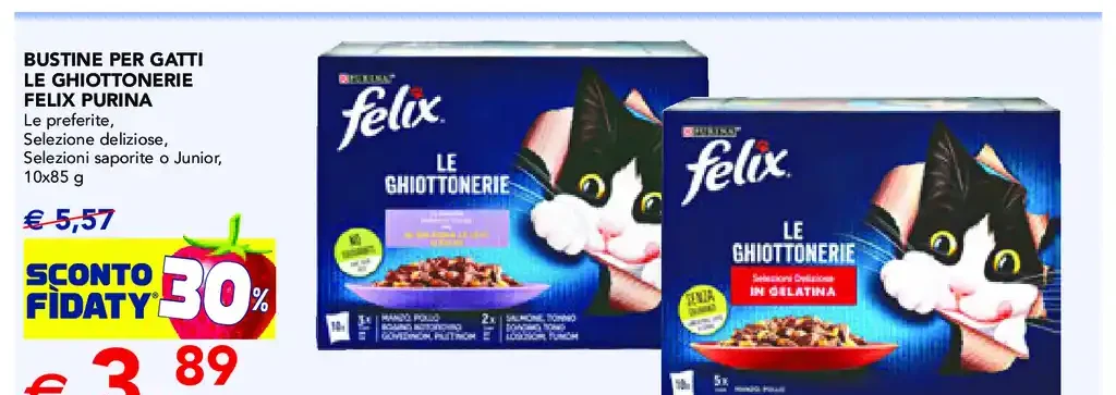 Bustine per gatti Le Ghiottonerie Felix