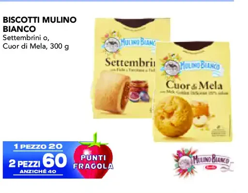 Biscotti Mulino Bianco Settembrini o Cuor di Mela 300 g