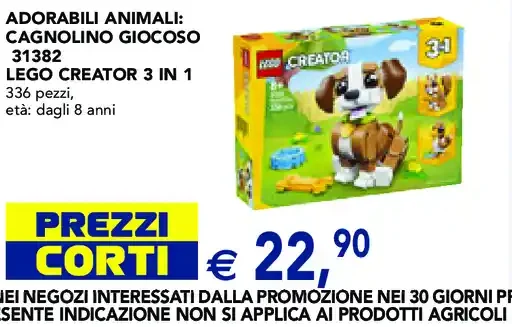Adorabili animali: cagnolino giocoso 31382 LEGO Creator 3 in 1