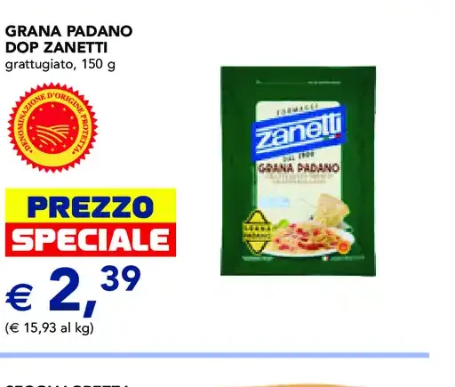 Grana Padano DOP Zanetti grattugiato