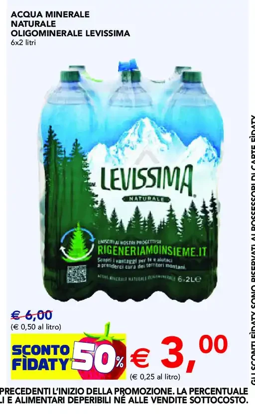 Acqua minerale naturale Levissima