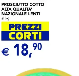 Prosciutto cotto alta qualità nazionale Lenti