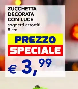 Zucchetta decorata con luce