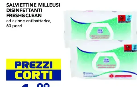 Salviettine Milleusi Disinfettanti Fresh&Clean