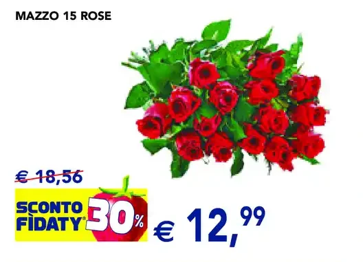 Mazzo 15 rose