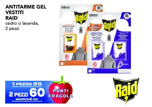 Antitarme gel vestiti Raid