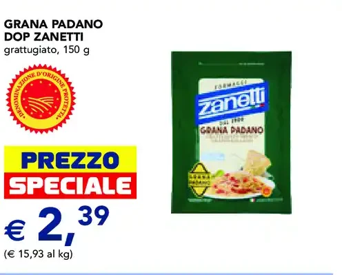 Grana Padano DOP Zanetti grattugiato