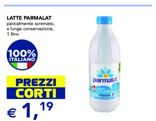 Latte Parmalat parzialmente scremato
