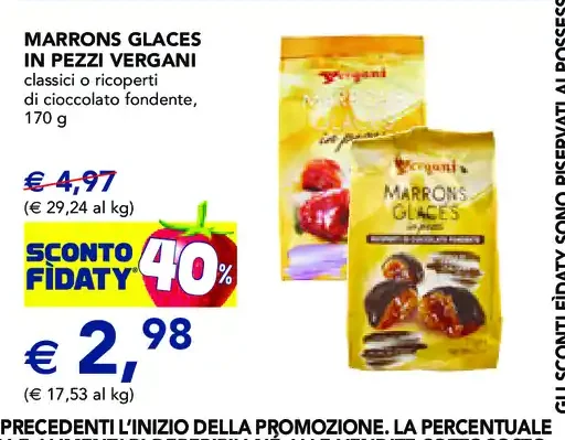 Marrons glaces in pezzi Vergani
