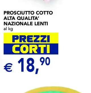 Prosciutto cotto alta qualità nazionale Lenti
