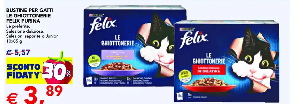 Bustine per gatti Felix Le Ghiottonerie