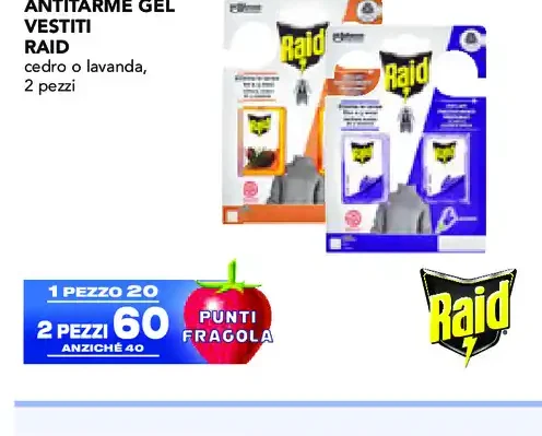 Antitarme gel vestiti Raid