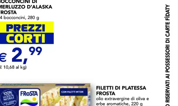 Bocconcini di merluzzo d’Alaska Frosta
