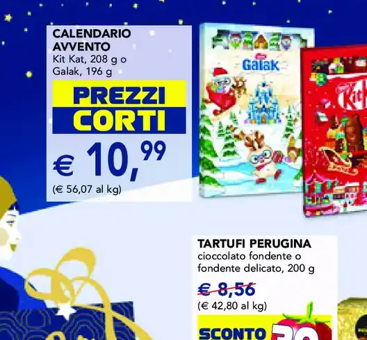 Calendario avvento Kit Kat o Galak