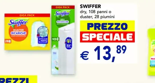 Swiffer dry 108 panni o duster 28 piumini