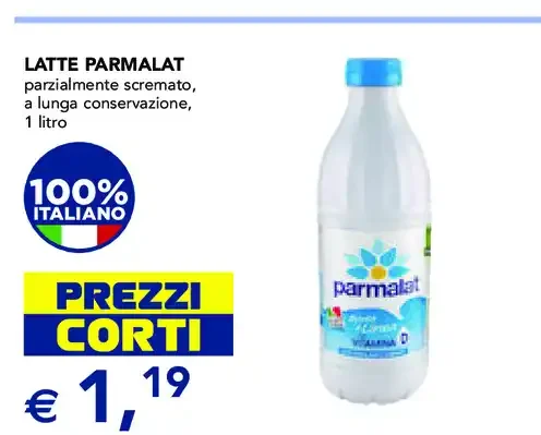 Latte Parmalat parzialmente scremato