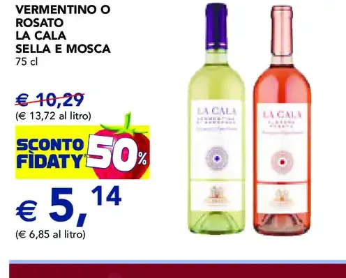 Vermentino o Rosato La Cala Sella & Mosca