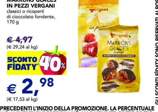 Marrons Glacés in pezzi Vergani
