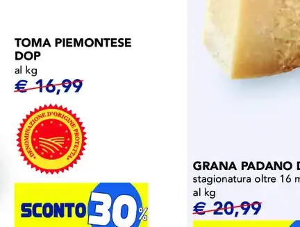 Toma piemontese DOP