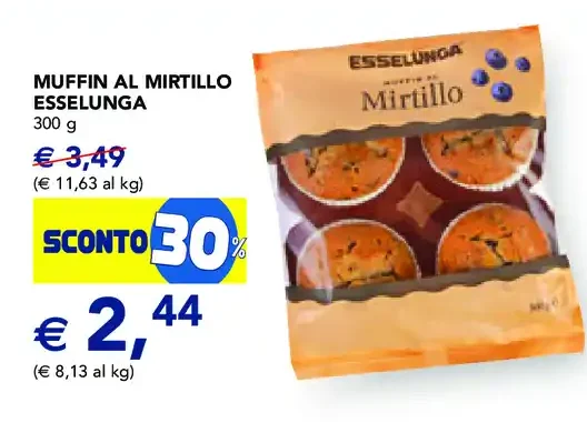 Muffin al mirtillo Esselunga