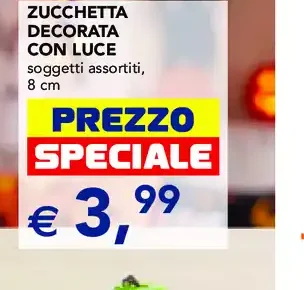 Zucchetta decorata con luce