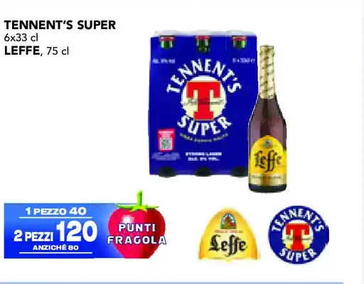 Birra Tennent's Super e Leffe