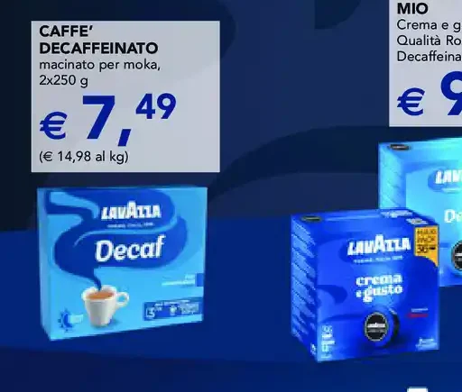 Caffè decaffeinato Lavazza