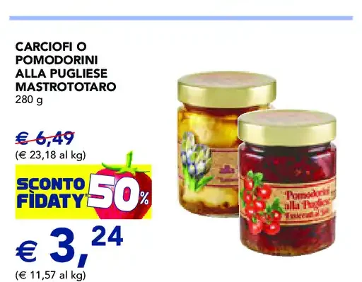 Carciofi o pomodorini alla pugliese Mastrototaro