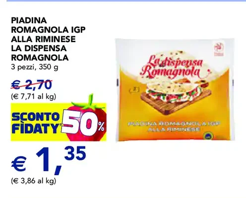 Piadina romagnola IGP alla riminese La Dispensa Romagnola